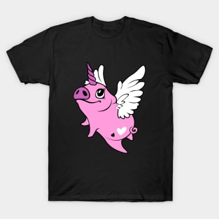 When Pigs Fly. Pig With Wings T-Shirt